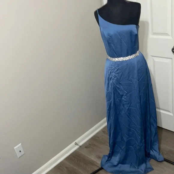 blue dress for baby girl Azura | Steel Blue main image 1